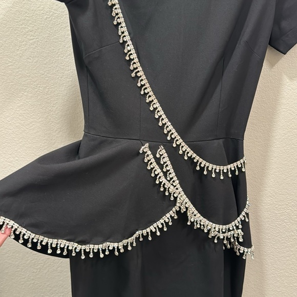 AREA BRAND sz 0  2 xs Dress sample sale peplum pencil - Picture 2 of 3